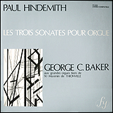 LP cover art - Paul Hindemith: Three Sonatas for Organ.